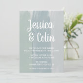 Bruiloft Waterverf penseelstreekuitnodiging Kaart (Staand voorkant)