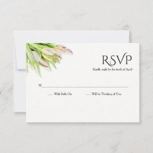 Bruiloft Waterverf Tulpen RSVP Kaartje