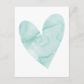 Bruiloft Waterverf Wereldkaart Verwijderbaar Hart Informatiekaartje (Achterkant)