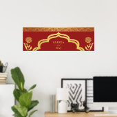 Bruiloft Website Banner Digitaal Bestand Downloade Poster (Thuiskantoor)