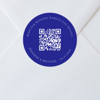 Bruiloft website QR code details rsvp marine blauw