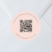 Bruiloft website QR code details rsvp perzik
