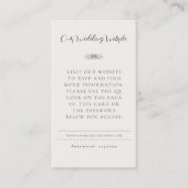 Bruiloft Website QR Code RSVP Behuizing Kaarten Visitekaartje (Voorkant)