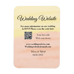 Bruiloft website toevoegen Q R-code scan voeg naam Magneet