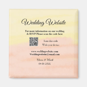 Bruiloft website toevoegen Q R-code scan voeg naam Magneet