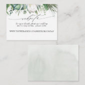 Bruiloft website Zachte witte bloemen Visitekaartje (Voorkant / Achterkant)