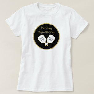 Bruiloft Weekend Activiteit Pickleball Gold & Whit T-shirt
