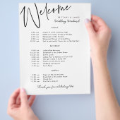 Bruiloft Weekend Route Welkom Flyer (Hand)