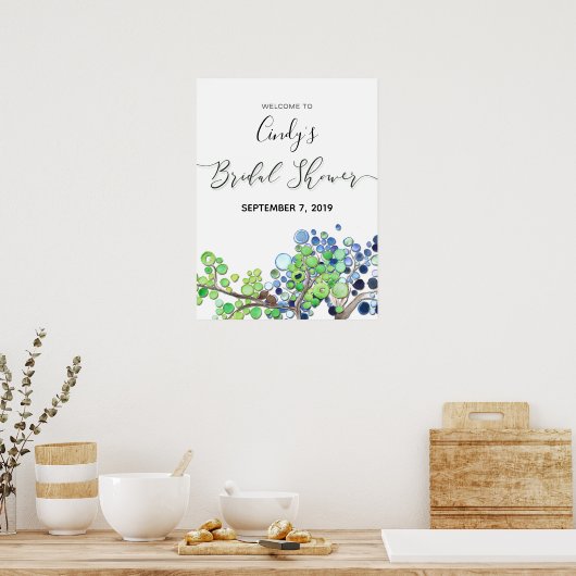 Bruiloft Welcome bord - Romantisch Bos Poster (Keuken)