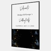 Bruiloft Welkom abstract Zwart & Frosted Acryl Bord (Hoek)