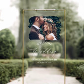 Bruiloft Welkom Acryl Sign met Foto Acryl Bord