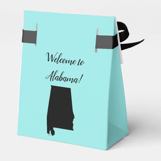 Bruiloft Welkom bij Alabama Favor Box, State Map Bedankdoosjes (Achterkant)