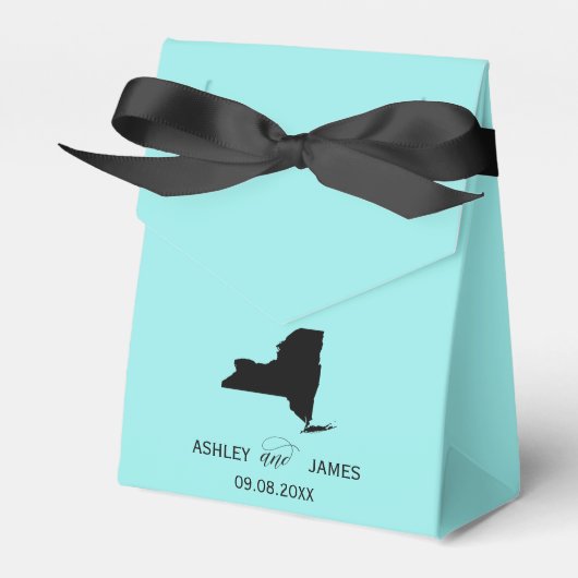 Bruiloft Welkom bij New York Favor Box, State Map Bedankdoosjes (Voorkant Zijde)