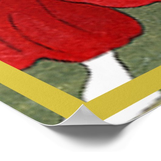 Bruiloft Welkom Elegant Bloemen Sinaasappel Poster (Hoek)