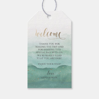 Bruiloft Welkom Gift Label - Waterverf Cadeaulabel