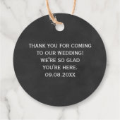 Bruiloft Welkom Gift Labels, Chalkboard Welkom Bedankjes Labels (Achterkant)