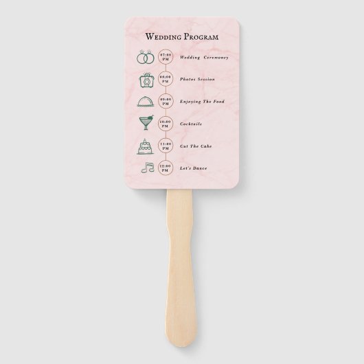 Bruiloft Welkom Hand Fan Handwaaier (Achterkant)