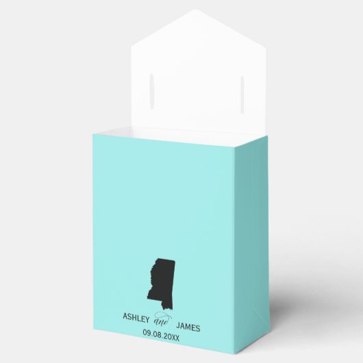 Bruiloft Welkom Mississippi Favor Box State Kaart Bedankdoosjes (Geopend)