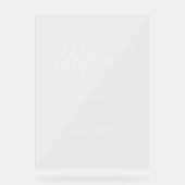Bruiloft Welkom Script Sign Acryl Bord (Voorkant)