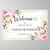 Bruiloft welkom sing poster print (Voorkant)