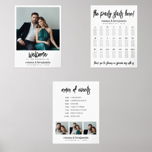 Bruiloft Welkom - Zittafel - Orde der Evenementen Muurkunst Sets (Voorkant)