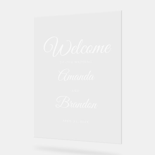 Bruiloft Welkomstbord Clear Acryl Sign Acryl Bord (Hoek)