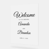 Bruiloft Welkomstbord Frosted Acryl Sign Bord (Hoek)