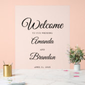 Bruiloft Welkomstbord Frosted Acryl Sign Bord (Huwelijk)