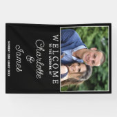 Bruiloft Welkomstbord Koppel Foto Verticale Banner (Horizontaal)