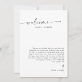 Bruiloft welkomstbrief, bruiloft evenementen Kaart (Voorkant)