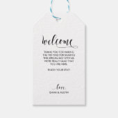 Bruiloft Welkomstgeschenk Label - Kraft Cadeaulabel (Voorkant)