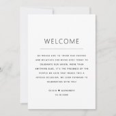 Bruiloft welkomsttas. Weekendreisschema Kaart (Voorkant)