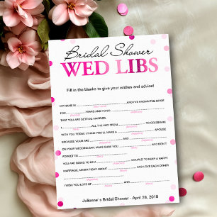 Bruiloft Wensen en Advies Magenta Spel Kaart