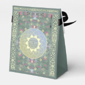 Bruiloft Wildflower Mandala w/Couple+Date Bedankdoosjes (Achterkant)