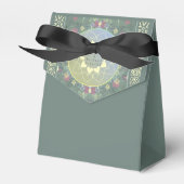 Bruiloft Wildflower Mandala w/Couple+Date Bedankdoosjes (Voorkant Zijde)