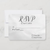 Bruiloft Wit Abstract RSVP (Voorkant)