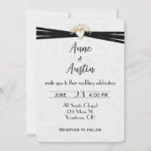 Bruiloft Wit In reliëf gemaakt Bloemen met Hart Li Kaart (Voorkant)