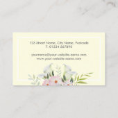 Bruiloft Zachte witte Calla Lily Rozen Visitekaartje (Achterkant)