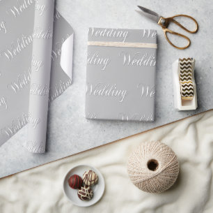 Bruiloft (zilver) cadeaupapier