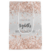 Bruiloft zilver roosgoud naam medium cadeauzakje (Achterkant)