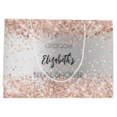 Bruiloft zilver roze goud naam groot cadeauzakje (Achterkant)