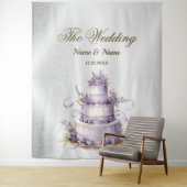 Bruiloft Zilveren Glitter Sparkle Elegant Wandkleed (In situ)