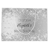 Bruiloft zilveren naam groot cadeauzakje (Achterkant)