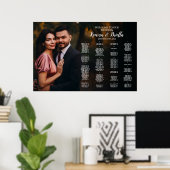 Bruiloft zitgrafiek met foto vind uw stoel poster (Thuiskantoor)