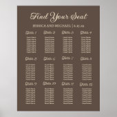 Bruiloft zitplaatsindeling poster (Voorkant)