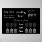 Bruiloft Zitplaatskaart Bruid Bruidegom Bruiloftsg Poster (Voorkant)