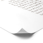 Bruiloft zitschaal Elegante herfst bloemen Poster (Hoek)