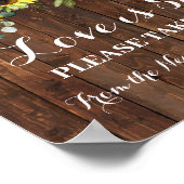 Bruiloft Zonnebloem Bord 'Take a Treat' Poster (Hoek)