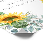 Bruiloft Zonnebloem Bruiloft Welkom Bord Poster (Hoek)