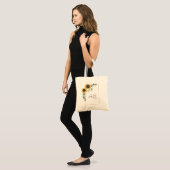Bruiloft Zonnebloem Eucalyptus Bladeren Script Tote Bag (Voorkant (model))